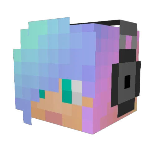 MNBlackDragon Minecraft avatar head, 3D render