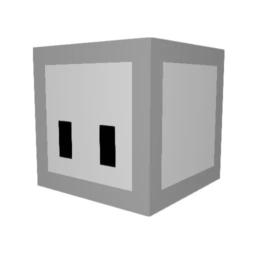 MNLLJJ Minecraft avatar head, 3D render