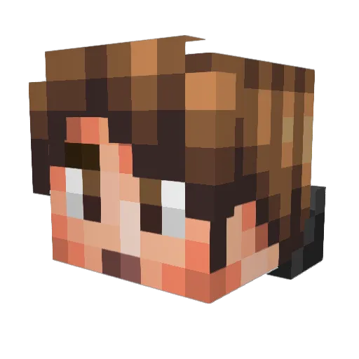MNMJEFF69 Minecraft avatar head, 3D render