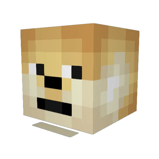 MNSminecraft Minecraft avatar head, 3D render