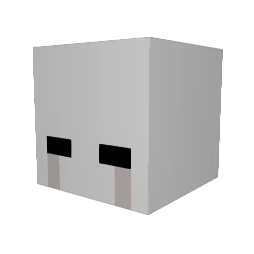 MNT_complex Minecraft avatar head, 3D render