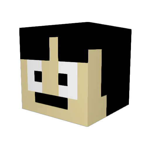 MN_Skelator Minecraft avatar head, 3D render