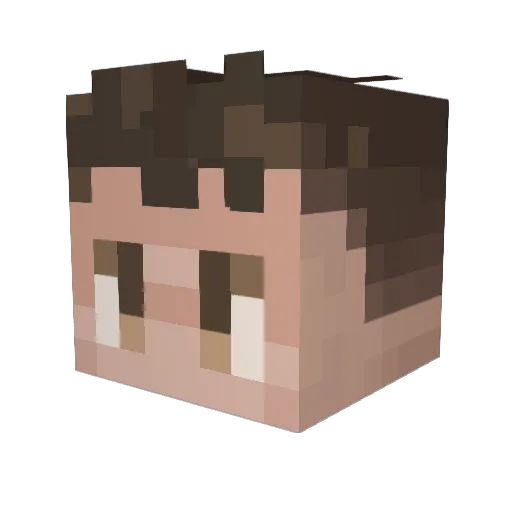 MNiCloud Minecraft avatar head, 3D render