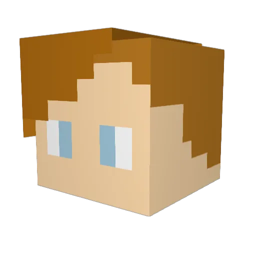 MNordgren Minecraft avatar head, 3D render