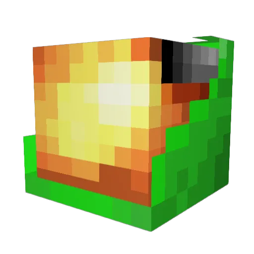 MNtomato Minecraft avatar head, 3D render