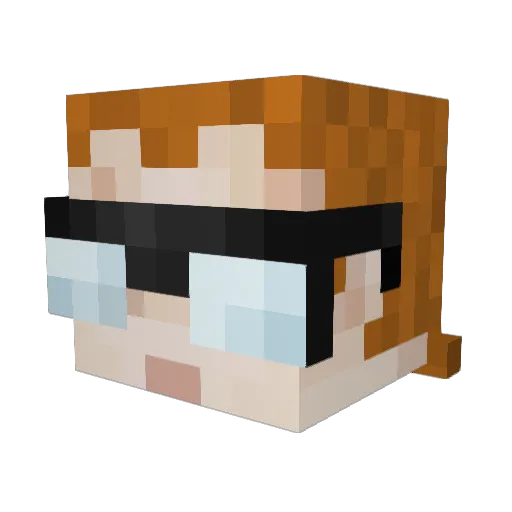 MO0X Minecraft avatar head, 3D render