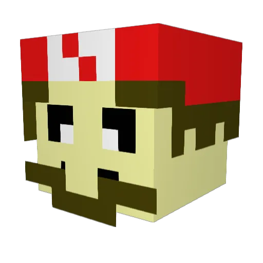 MO6712 Minecraft avatar head, 3D render