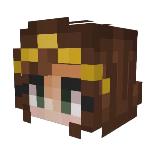 MOB1999 Minecraft avatar head, 3D render