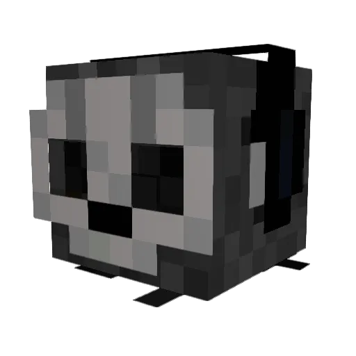 MOBGHOST Minecraft avatar head, 3D render