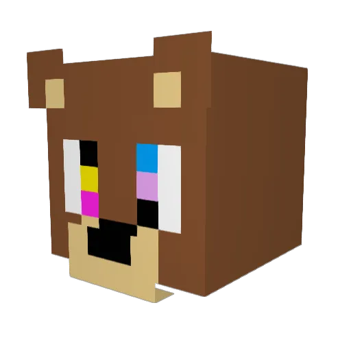 MOBKID19 Minecraft avatar head, 3D render