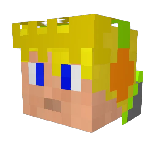 MOBOREZ Minecraft avatar head, 3D render