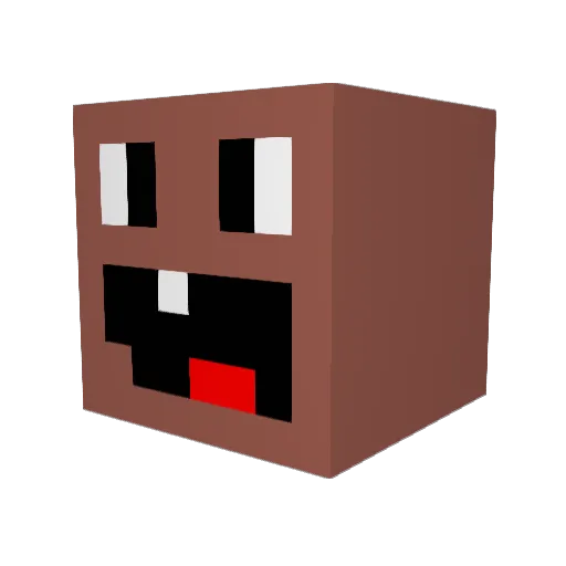 MOCHNY Minecraft avatar head, 3D render