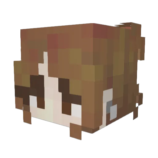 MOCK335 Minecraft avatar head, 3D render