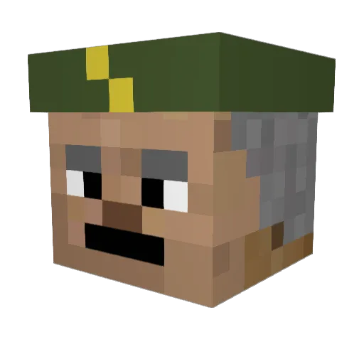 MOCODEABORTO Minecraft avatar head, 3D render