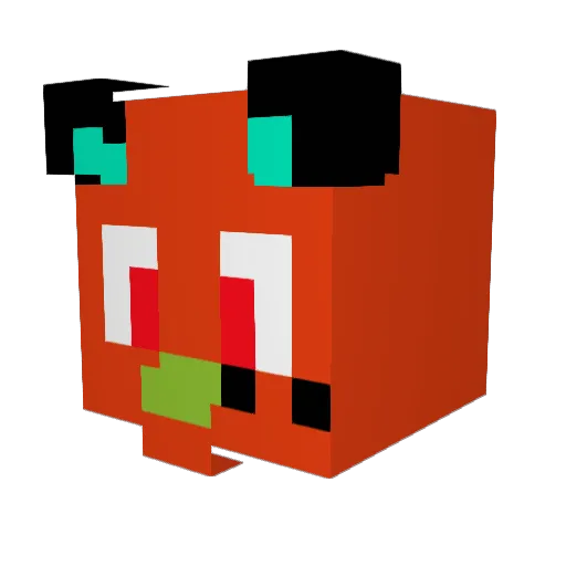 MODELOYOTE Minecraft avatar head, 3D render