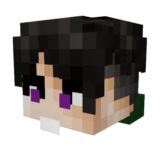MODEMO97 Minecraft avatar head, 3D render
