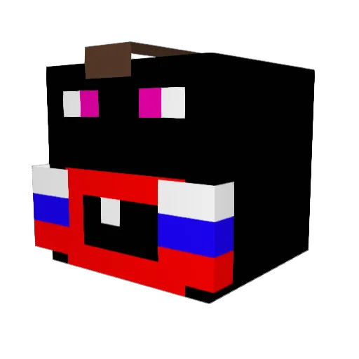 MODE_PULPY Minecraft avatar head, 3D render