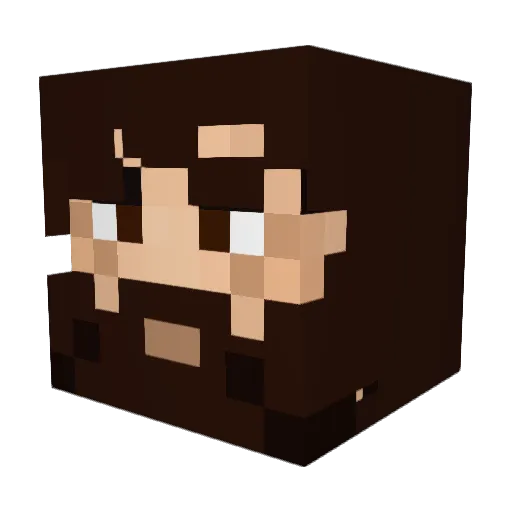 MODbox123 Minecraft avatar head, 3D render