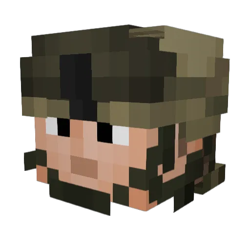 MOGALOW Minecraft avatar head, 3D render