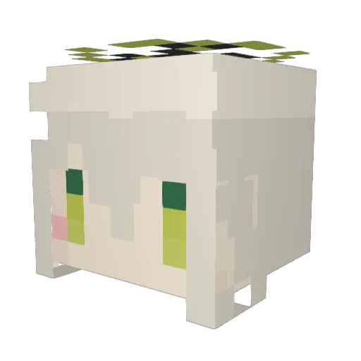 MOGEGO Minecraft avatar head, 3D render
