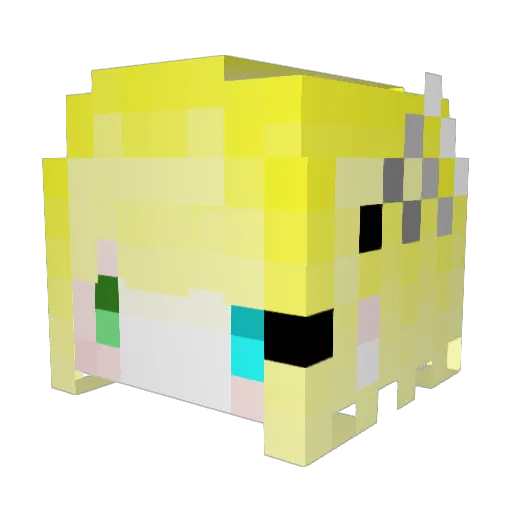 MOGEKO_GG Minecraft avatar head, 3D render