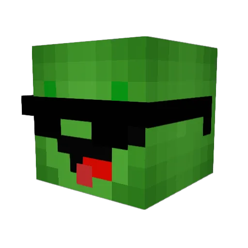 MOKIw1 Minecraft avatar head, 3D render