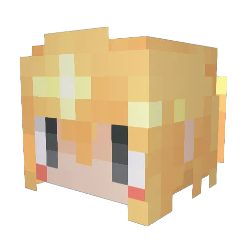 MOKO1010 Minecraft avatar head, 3D render