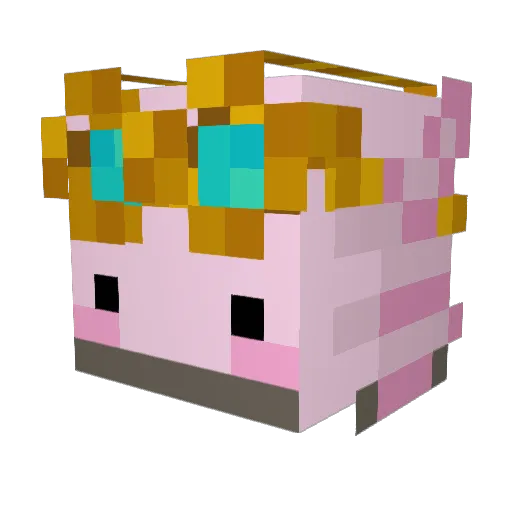 MOLDU206 Minecraft avatar head, 3D render
