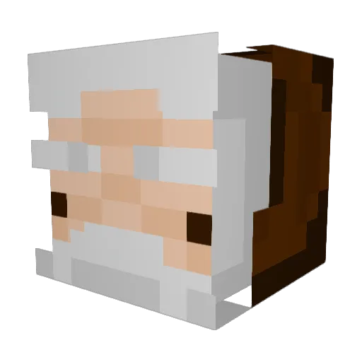MOLDYMOON Minecraft avatar head, 3D render