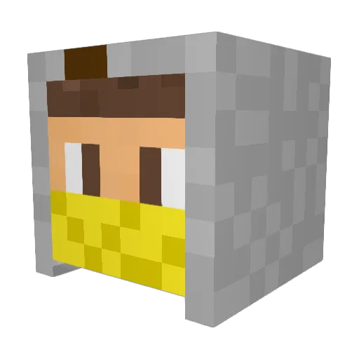MOLLBOZZ Minecraft avatar head, 3D render