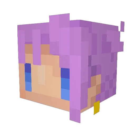 MOLLLL Minecraft avatar head, 3D render