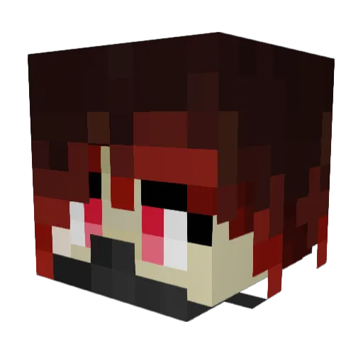 MOLLY14 Minecraft avatar head, 3D render