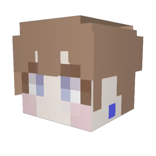 MOLMOL__ Minecraft avatar head, 3D render
