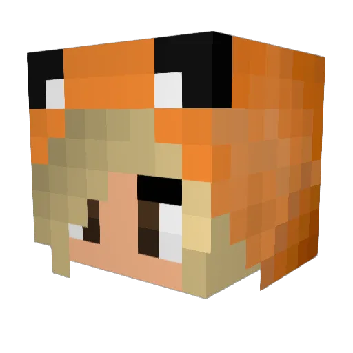 MOLREI Minecraft avatar head, 3D render