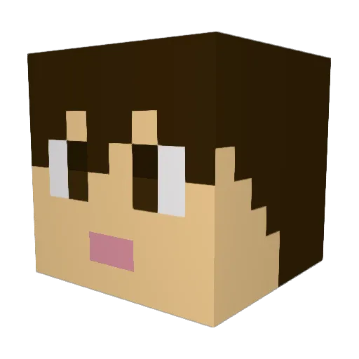 MOLTENBUS33 Minecraft avatar head, 3D render