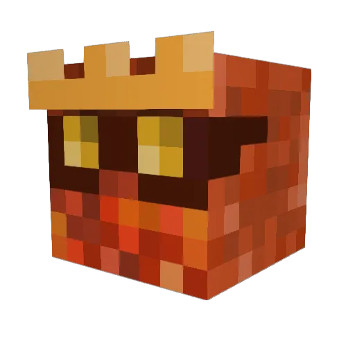 MOLTENKING1 Minecraft avatar head, 3D render