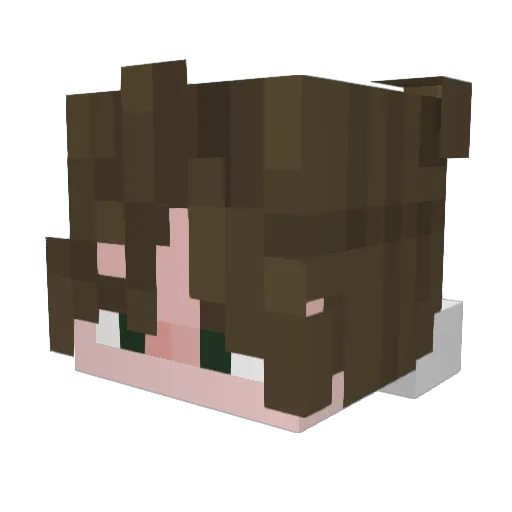 MOMGAT Minecraft avatar head, 3D render