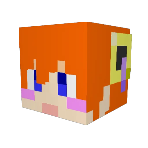 MOMO0126 Minecraft avatar head, 3D render