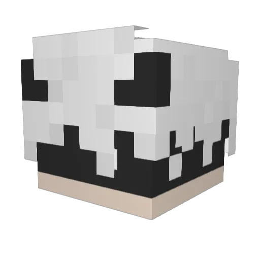 MON0l Minecraft avatar head, 3D render