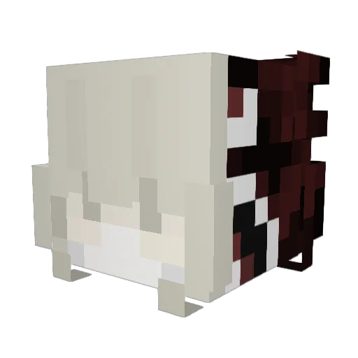 MONEROGIRL Minecraft avatar head, 3D render