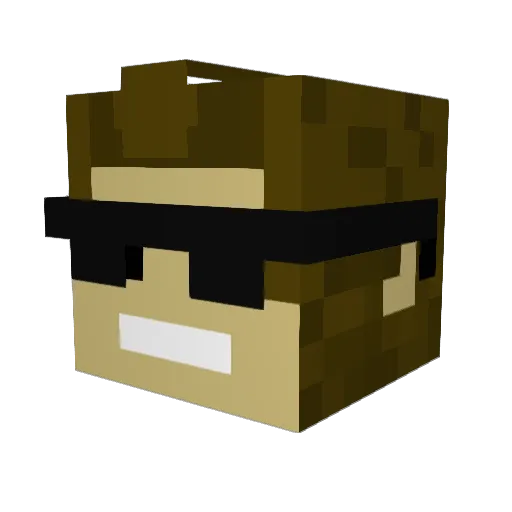 MONKEYY_GM Minecraft avatar head, 3D render