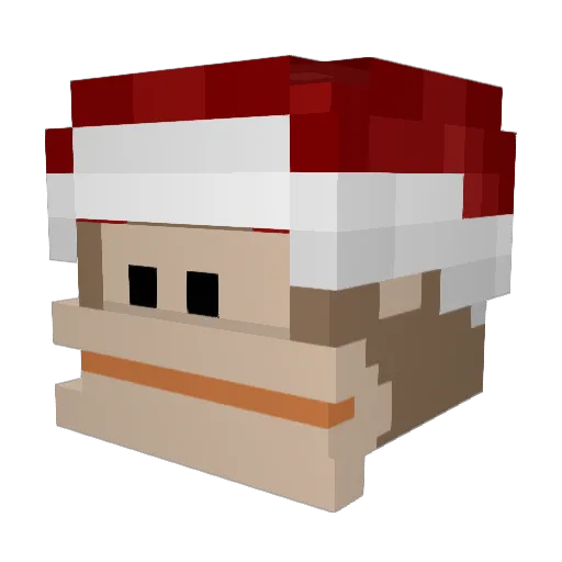 MONKEq Minecraft avatar head, 3D render