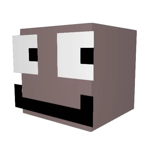 MONOXUS Minecraft avatar head, 3D render