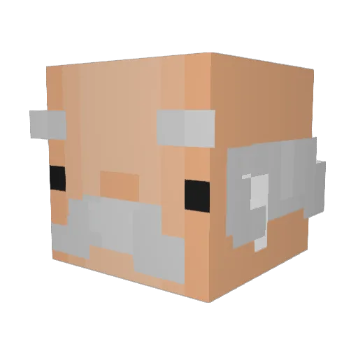 MONSTER1219 Minecraft avatar head, 3D render