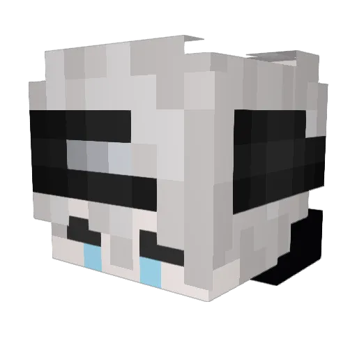 MONSTER_58 Minecraft avatar head, 3D render