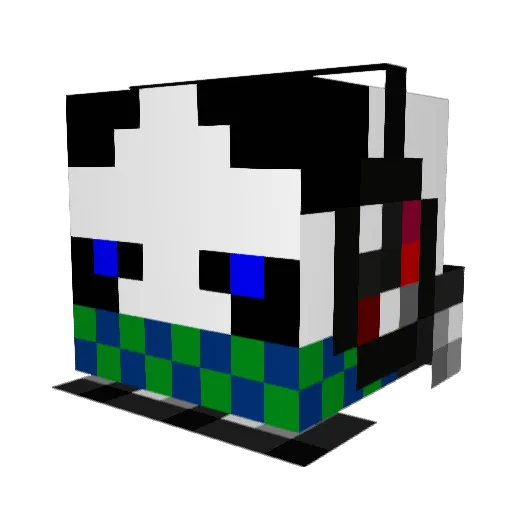 MONSTER_PONY Minecraft avatar head, 3D render