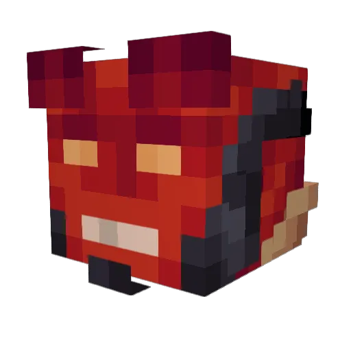 MONTBLACK22 Minecraft avatar head, 3D render