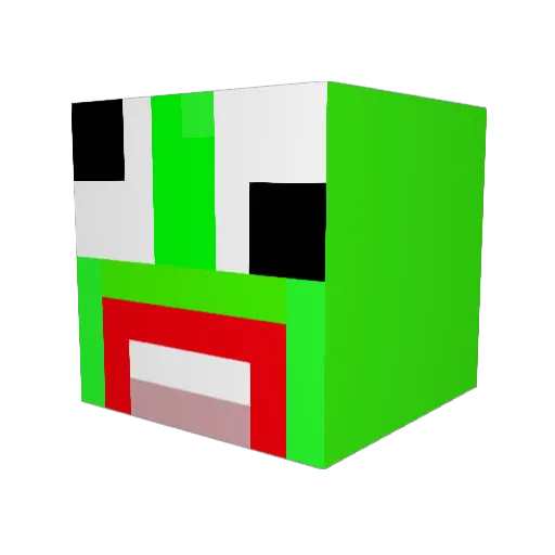 MONTJUANI Minecraft avatar head, 3D render