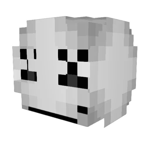 MONT_Nether Minecraft avatar head, 3D render