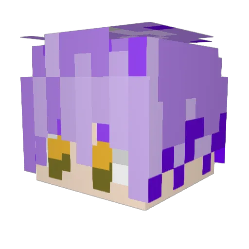 MOONFV Minecraft avatar head, 3D render